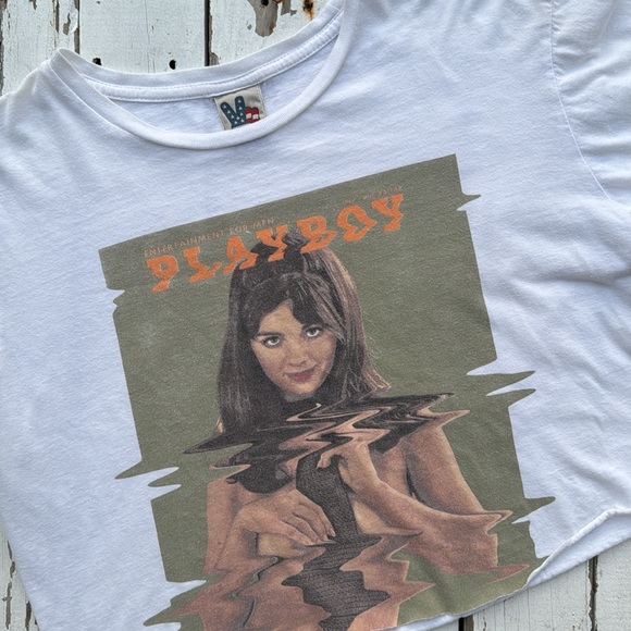 PLAYBOY Tops - Cropped Playboy Tee by Junk Food Clothing